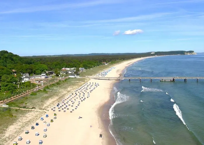 Terrasse, Gratis Nutzung Vom Ahoi Erlebnisbad Und Sauna In Sellin - Meeresblick 19 Apartman